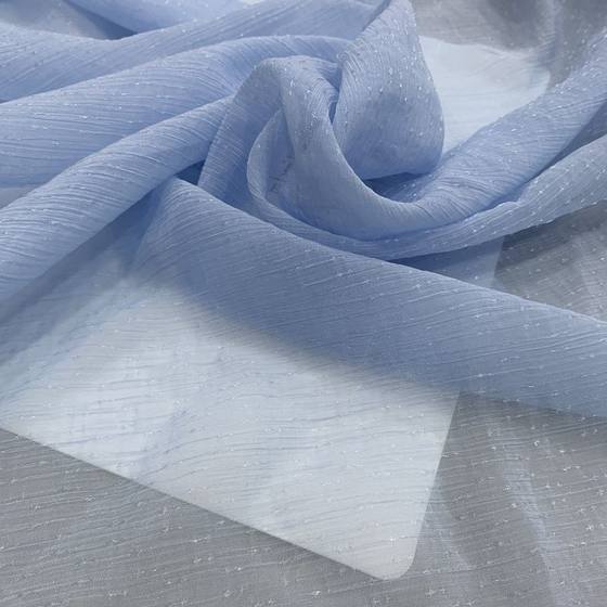 Starry jacquard tulle bright chiffon texture pleated Han clothing organza Fairy Han clothing star wrinkle fabric