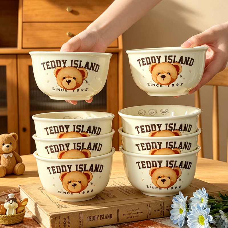 Teddy Bear de dibujos animados set de platos set