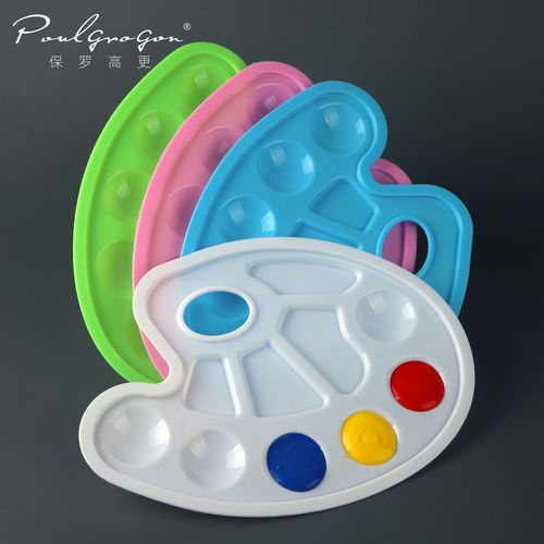 Color palette cross-border children's painting 10-hole watercolor gouache acrylic oil painting painting graffiti plastic paint palette