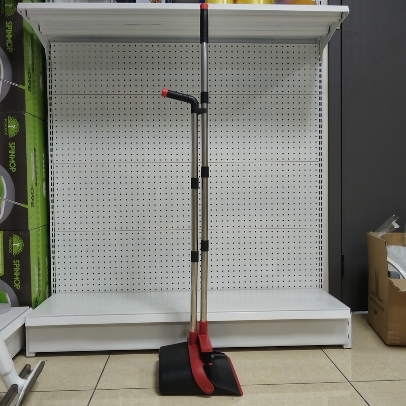 Cross-Border New Product Automatic Hair Removal Seamless Fit Floor Long Handle Foldable Storage Broom and Dustpan Set