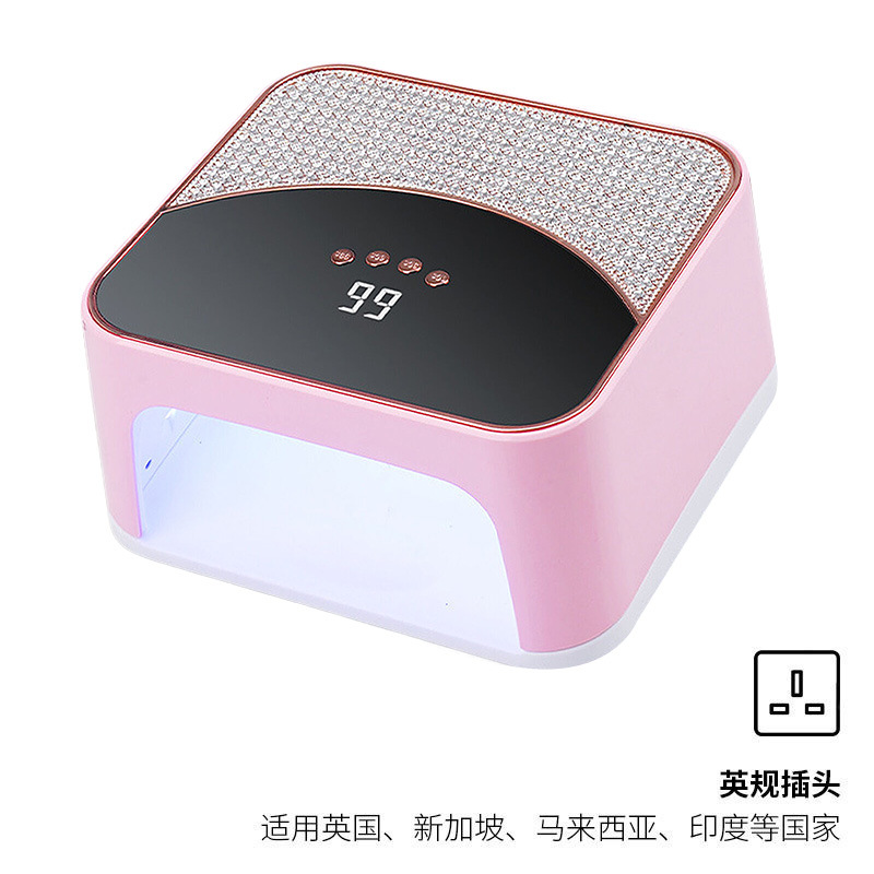 Lámpara de manicura transfronteriza, lámpara de fototerapia de manicura cuadrada de diamante, lámpara de parrilla de manicura de secado rápido, 268W para tienda de manicura de alta potencia