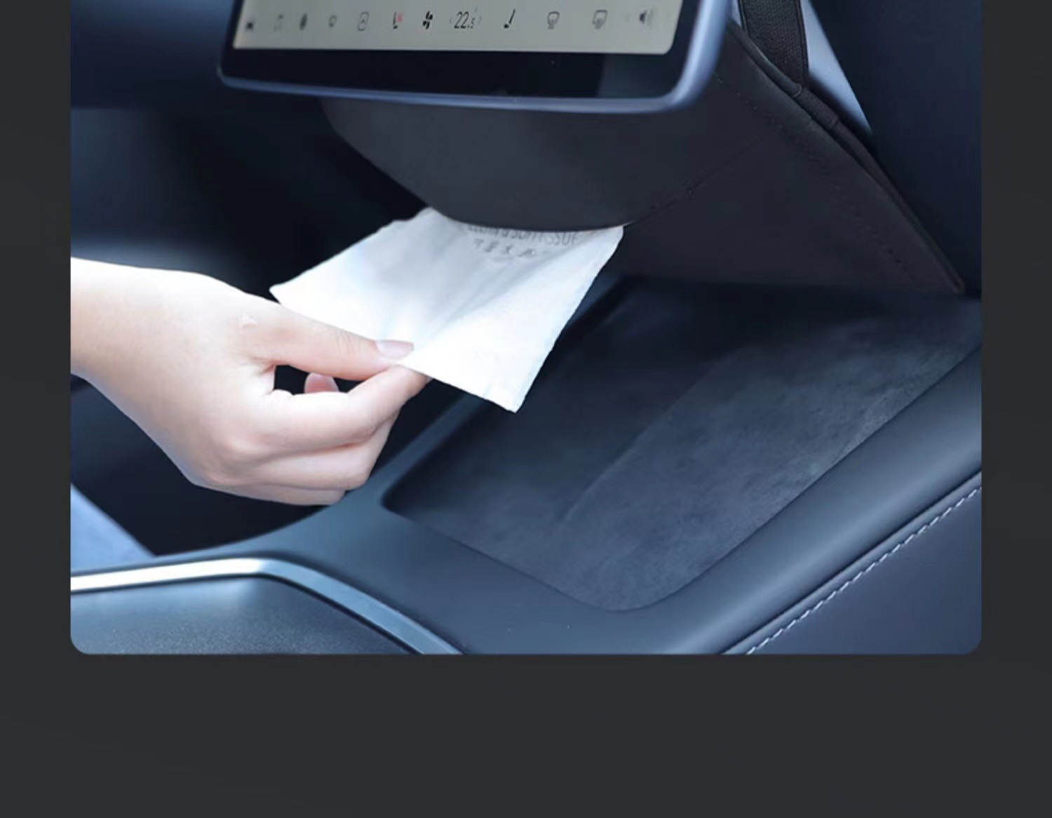 Suitable for Tesla Model Y 3Y Car Tissue Box, Hanging Accessory for Tissue Paper in the Car