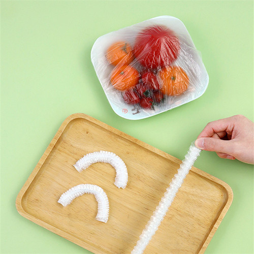 Home kitchen disposable food cover disposable bowl cover dust cover transparent food cover plastic wrap 100 pieces