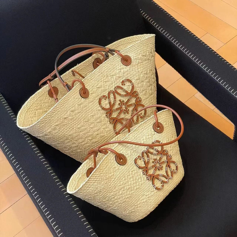 Luojia Vacation Beach Bag Raffia Woven Bag Vegetable Basket 25 New Versatile Satchel Women's Bag Single Shoulder Armpit Bag