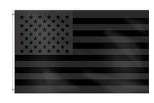锦旗制作全黑美国国旗 90*150cm涤纶数码印刷 黑色美国条纹国旗