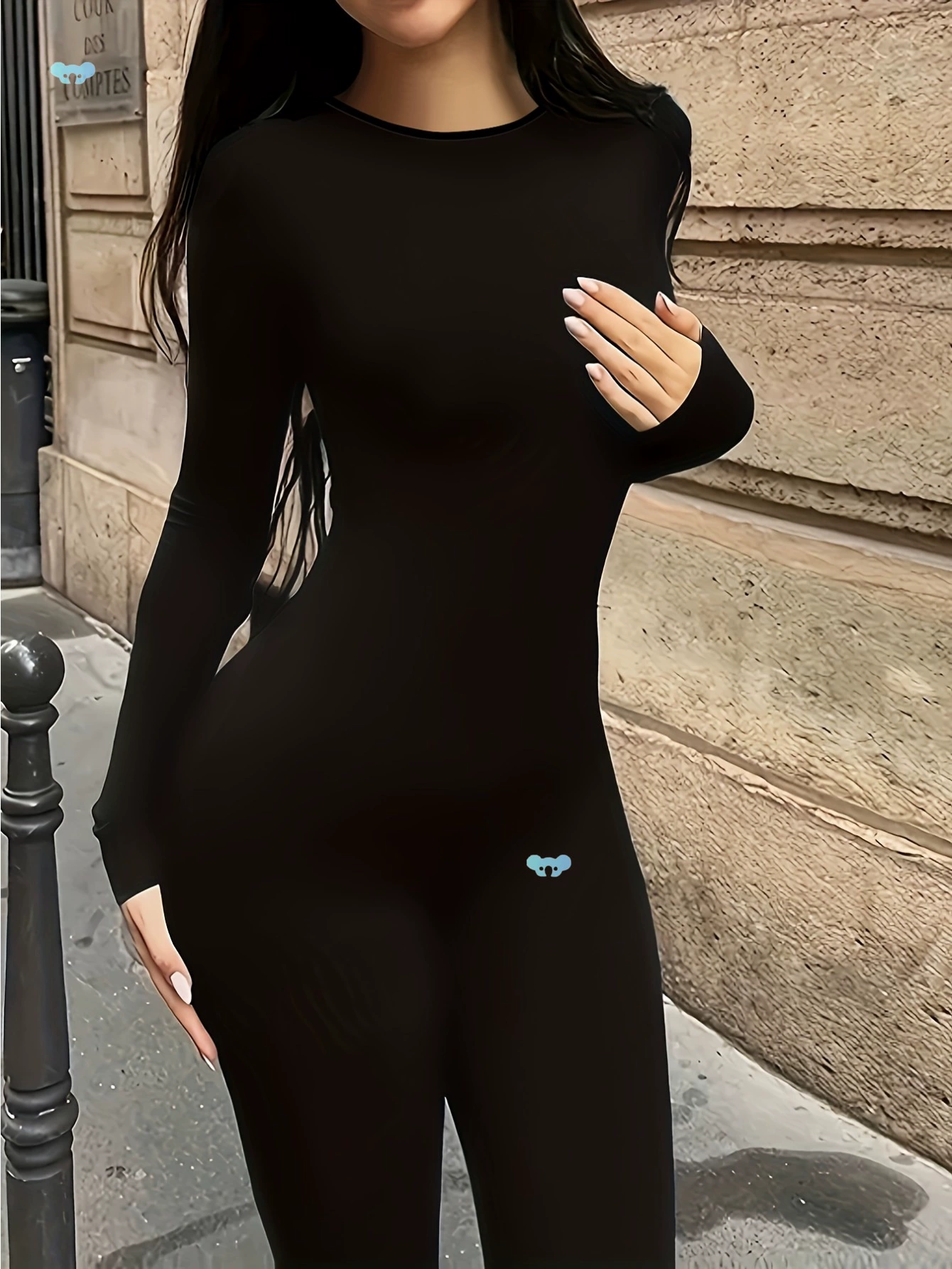 Осенний однотонный тонкий комбинезон, повседневный модный сексуальный длинный комбинезон