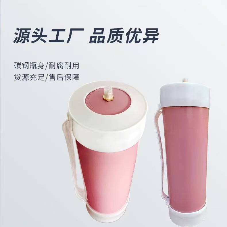 浙江科诺1.1升2.2升3.3升一次性气瓶氦气瓶一次性钢瓶厂家直销