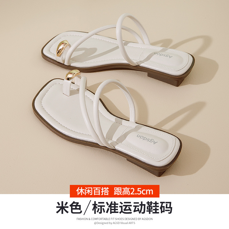 Antiguo león climbing sandalinas para mujeres 2026 nuevo verano plano con falda romana sandalinas de playa