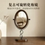 椭圆形台式木质桌面梳妆镜