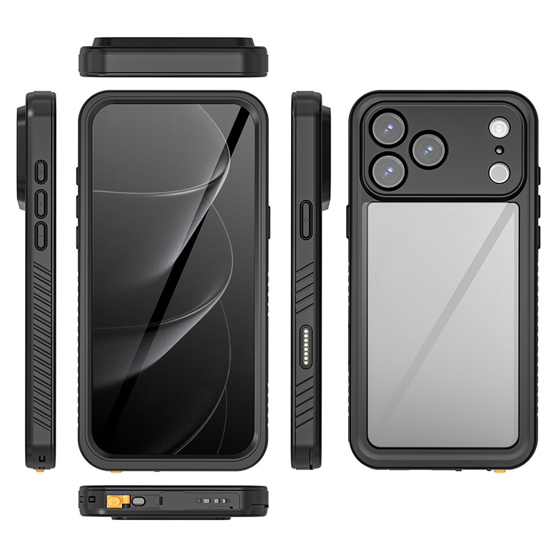 Apple iPhone17 携帯電話水泳とダイビング 17ProMax 落下防止屋外保護に適したレッドペッパー防水ケース|undefined