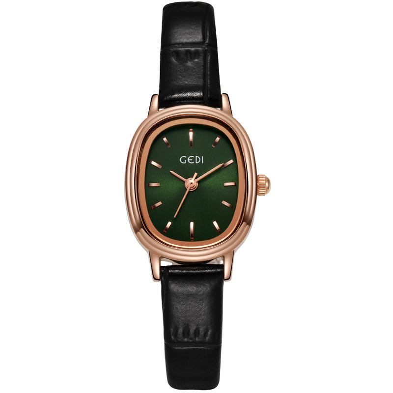 Gedi minimalist elliptical student niche, high-end waterproof watch, genuine quartz women's watch_voghion.com