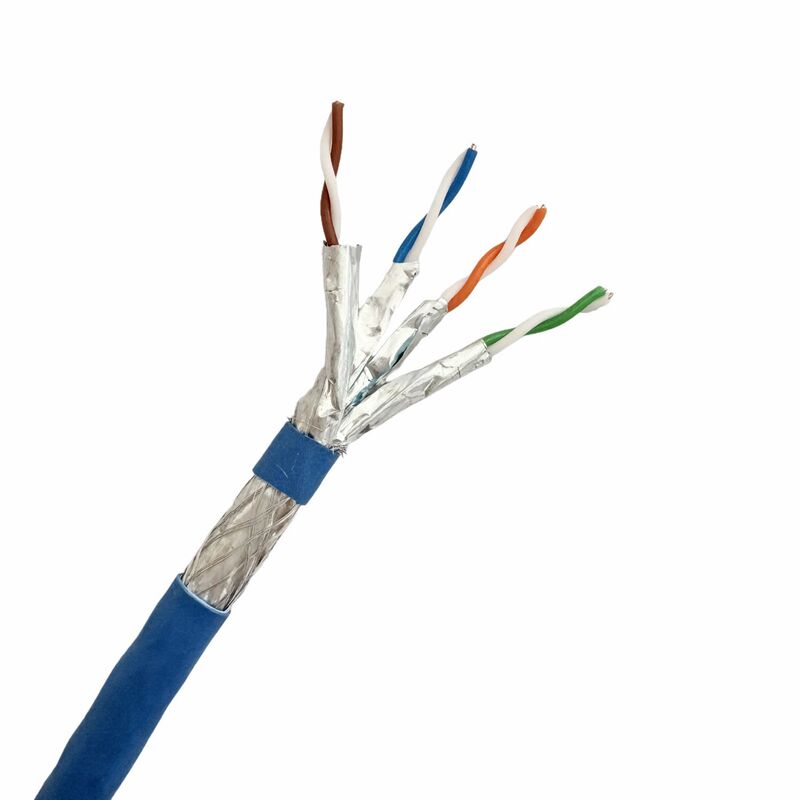 S/Ftp Cat6A Lan Cable 500Mhz 10Gbps Foam Double Shielded Export Customized Network Cable S/Ftp Cat6A Lan Cable 500Mhz 10Gbps Foam Double Shielded Export Customized Network Cable
