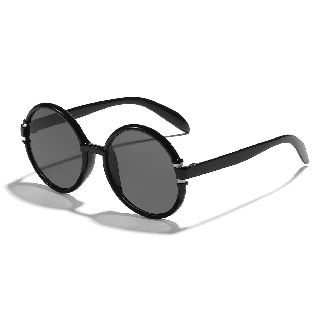 Estilo europeo y americano retro de gran tamaño gafas de sol de marco redondo de las mujeres cara grande que adelgaza las mismas gafas de sol transfronterizas moda calle tiro a prueba de UV