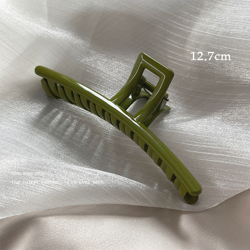 SKU图_奶油绿色一字抓夹13 cm