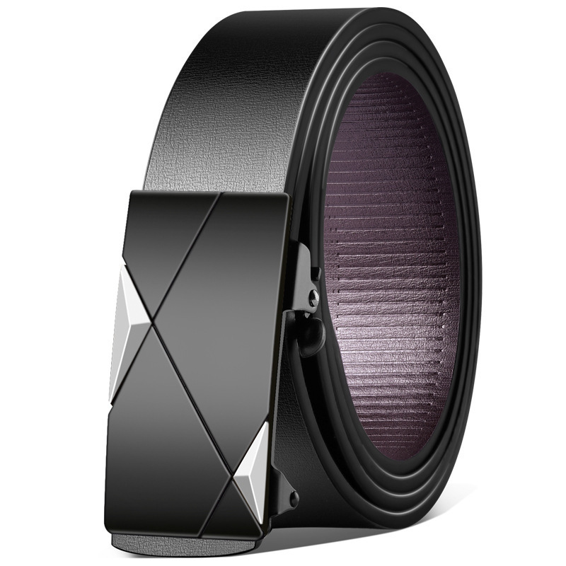 Cinturón Paul para hombres jóvenes y de mediana edad sin dientes, hebilla automática, cinturón interior, cinturón de PU anti-cuero general, por lotes
