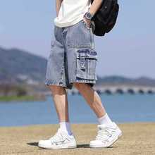 【控价69.9 淘宝天猫控图 】大码男装牛仔裤短裤工装短裤2025夏季