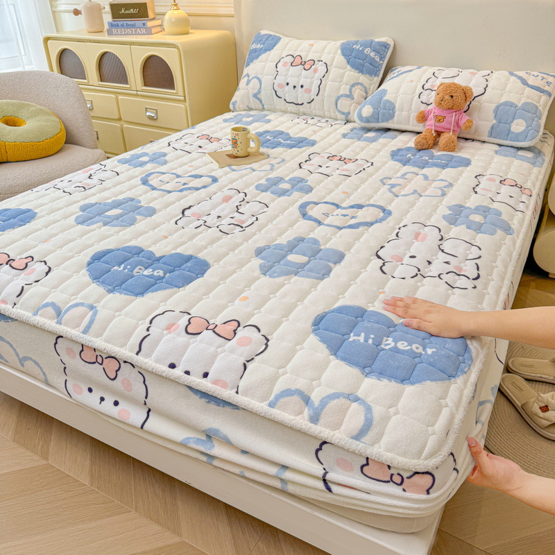 Clase A nuevo tipo de cama de algodón de leche caliente, cama de invierno más gruesa, colchón de cama de algodón caliente, cojín de algodón más cama de algodón
