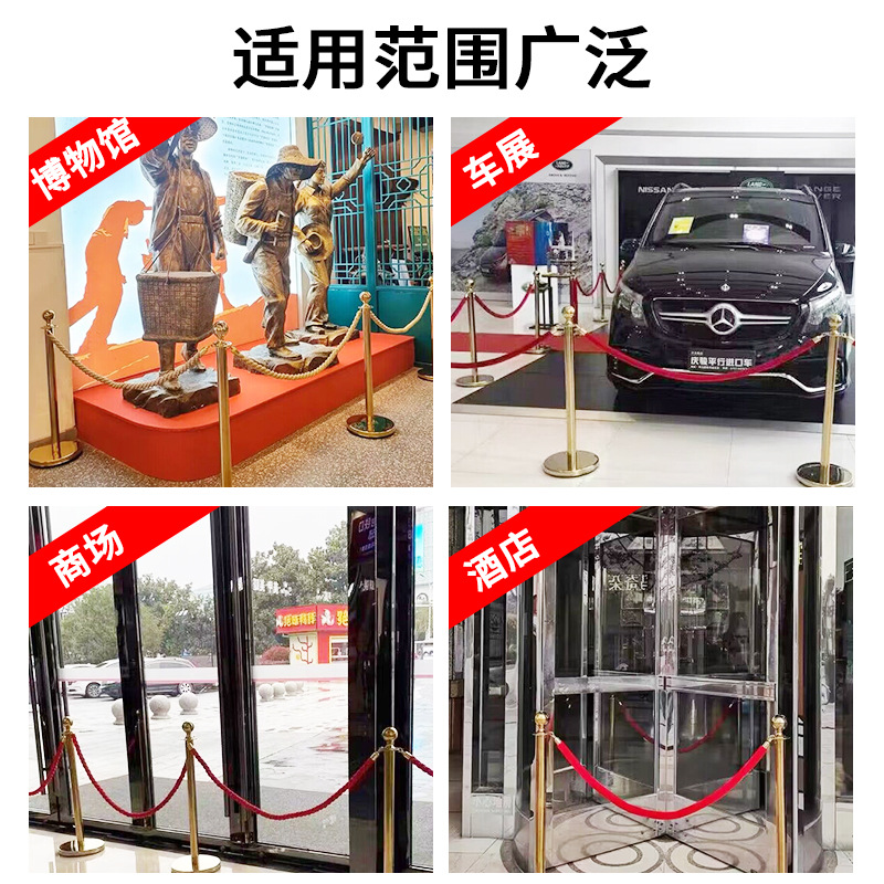 barra de conserjería hotel cuerda de un metro barandilla de alambre de acero inoxidable aislamiento banda de cola barandilla valla de bienvenida columna