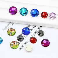 Dongzhou Crystal Cканавка с плоскими бриллиантами аксессуары для одежды с цветной круглой сеткой с двумя отверстиями ручной шитой дрель Amazon