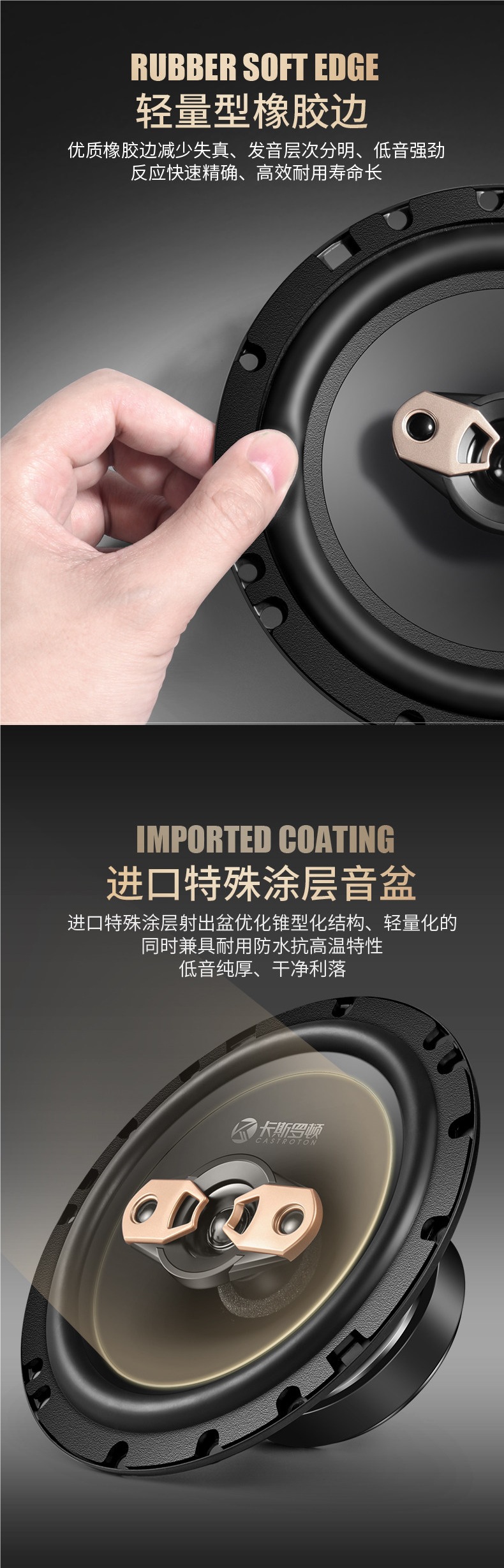 Car audio 4-inch 5-inch 6inch 6.5inch coaxial full-range high, mid, and bass car speaker non-destructive modification kit