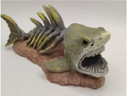 Зеленая кость акулы 17*8*8