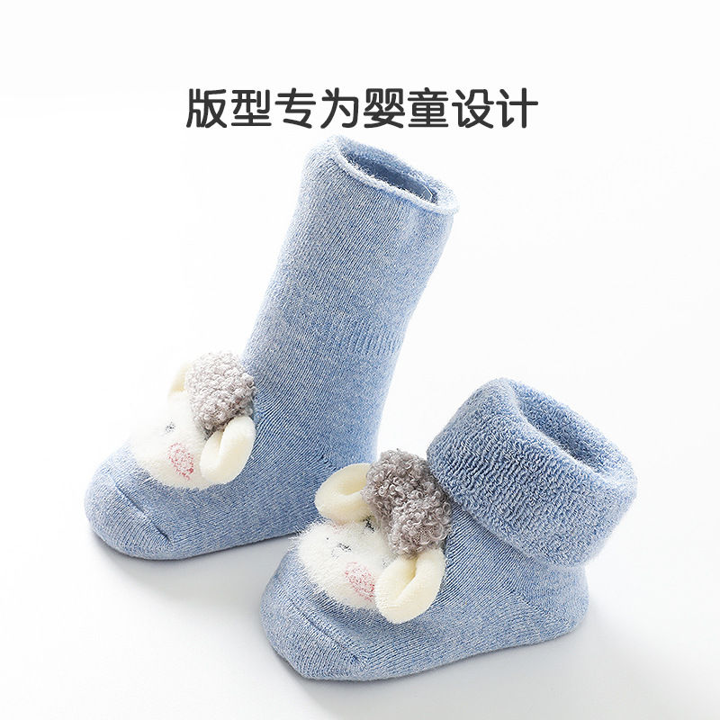 Liu Chengxing dispensar calcetines de piso antideslizantes Terry engrosada otoño e invierno cálido Cordero calcetines de algodón infantil calcetines de media pantorrilla al por mayor
