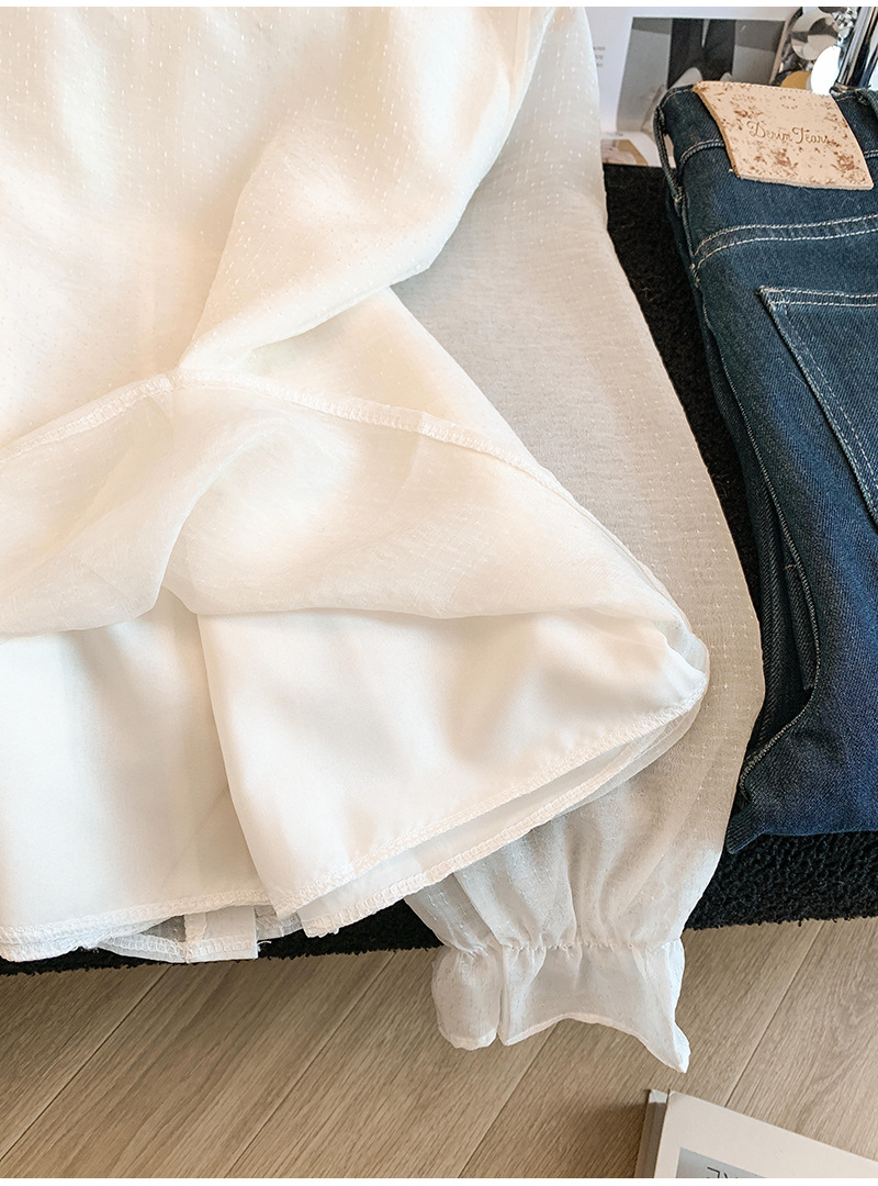 Elegante Damenbluse Mit Rüschen Und Stehkragen Für Den Frühling_voghion.com