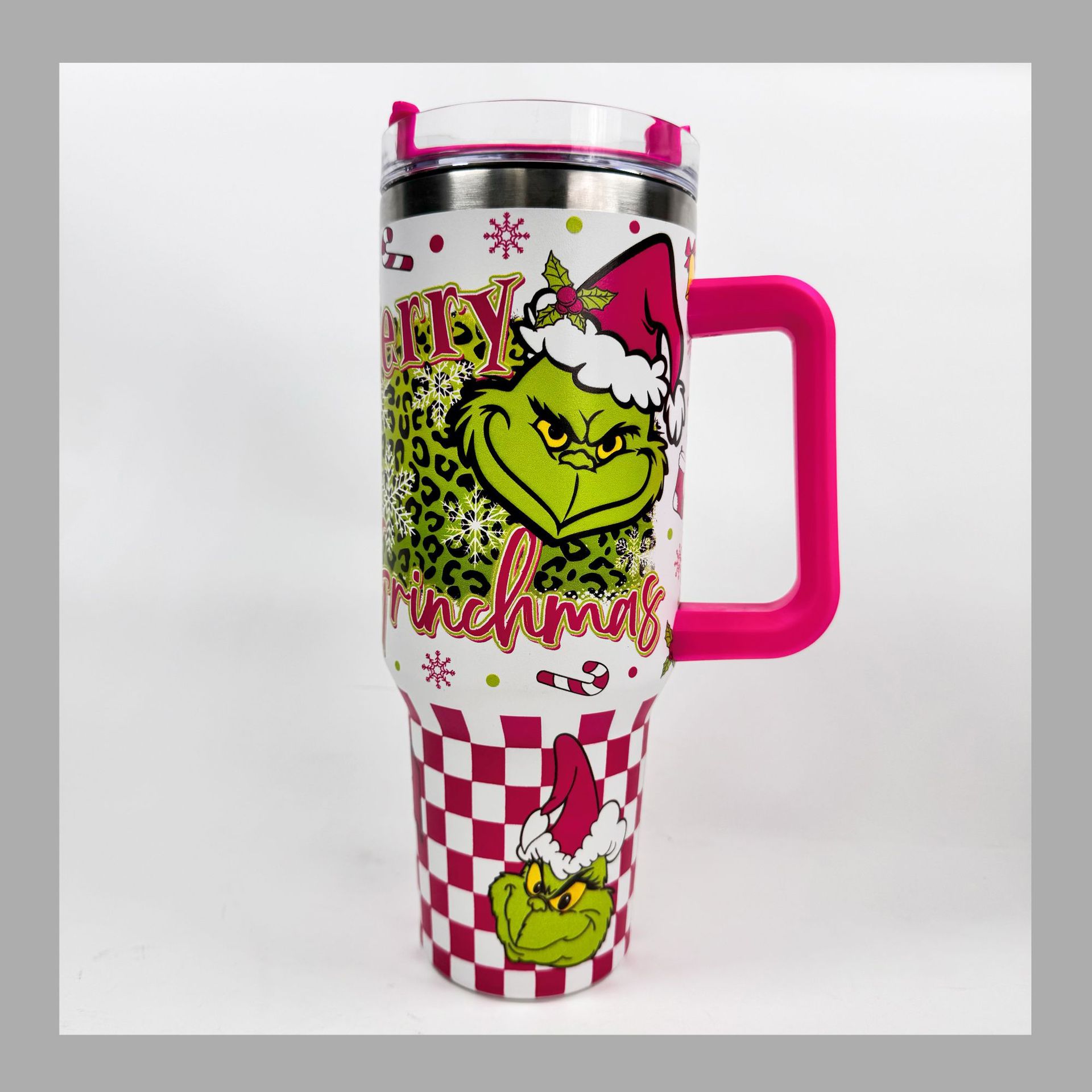 Vaso térmico de acero inoxidable con aislamiento al vacío de 40 oz, para automóvil, de gran capacidad, con impresión UV de diseño 5D, para viajes transfronterizos.