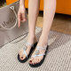 Women's Thin Strap Toe Flat Sandals for Summer 2025 New Arrival Fashionable All-Match Thick Soft Bottom Non-Slip Holiday Style Metal Buckle