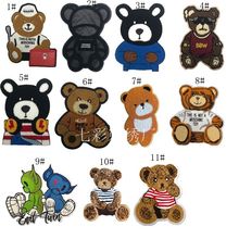 可爱动物大熊小熊刺绣布贴毛巾绣儿童衣服补丁贴背包装饰贴缝补贴