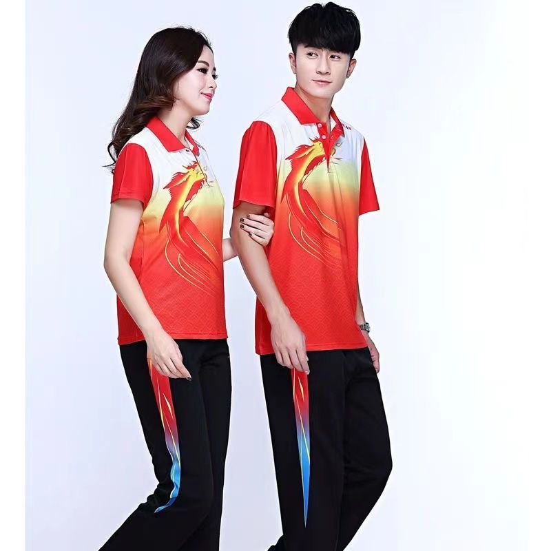 春と秋のスポーツ服セット男女アウトドアスポーツトレーニング競技服中国龍競技服セット|undefined