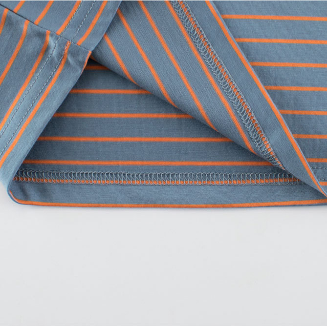 Ropa para niños transfronteriza 2025 verano ropa para niños camiseta de manga corta a rayas para niños ropa para bebés