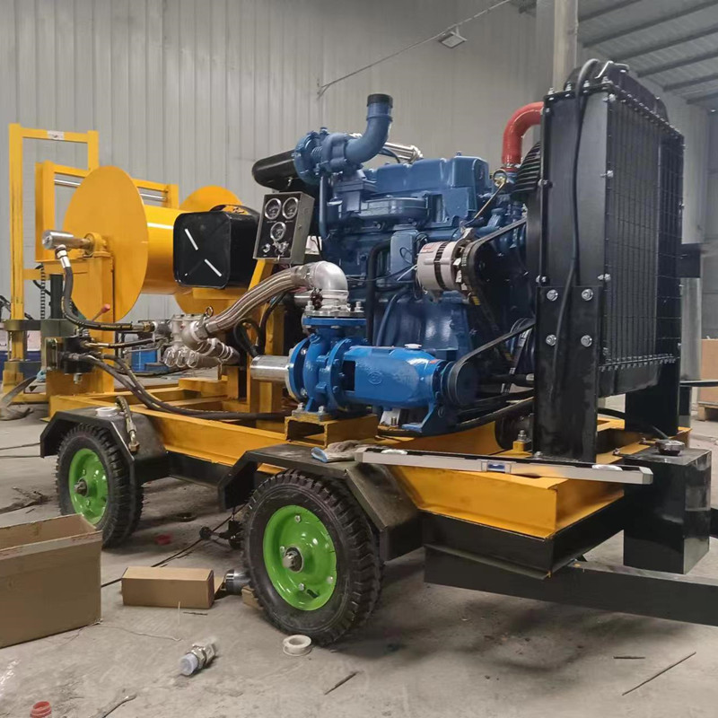 Trailer-Mounted Pipe Dredging Machine, Mobile Pipe Dredging and Sewage Cleaning Machine, Municipal Pipeline Cleaning and Dredging Equipment