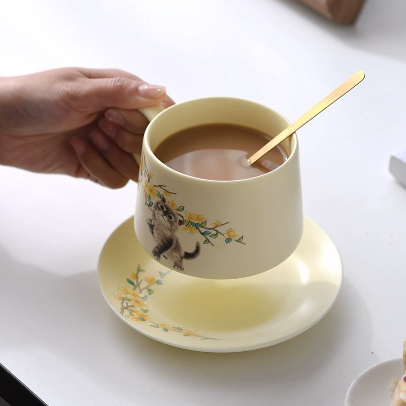 Керамическая кофейная/чайная чашка для офиса и дома, чайная чашка, набор, ручная роспись