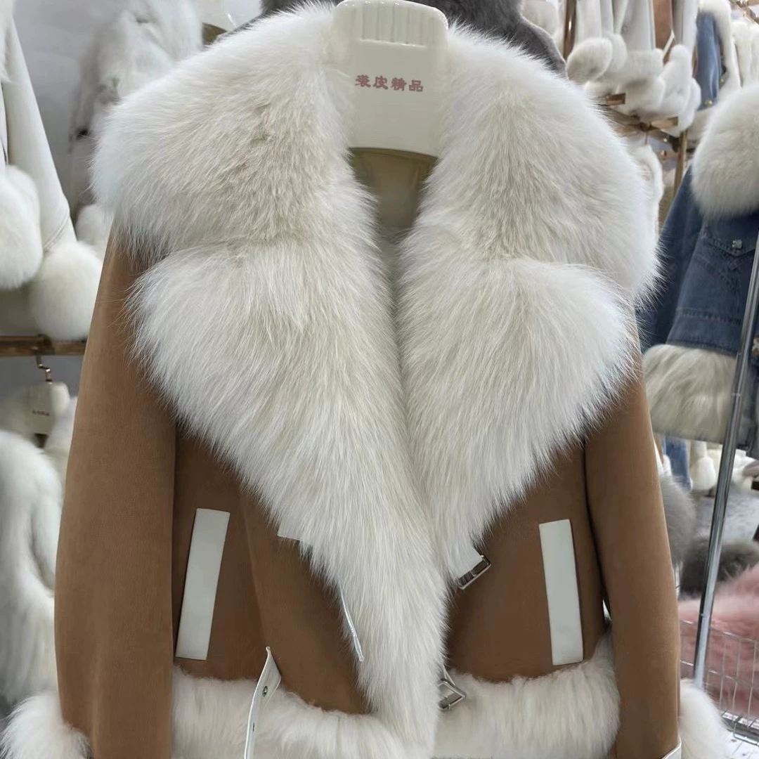Платье Milan Weekly Winter Explosion Fox Folk Puppет Cotton Cotton Sheep Fur на Permiae Inner Bile Young Elite