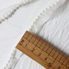 New white snow chiffon with versatile bead collars and cuffs, doll-like clothing decoration, lace edge accessories