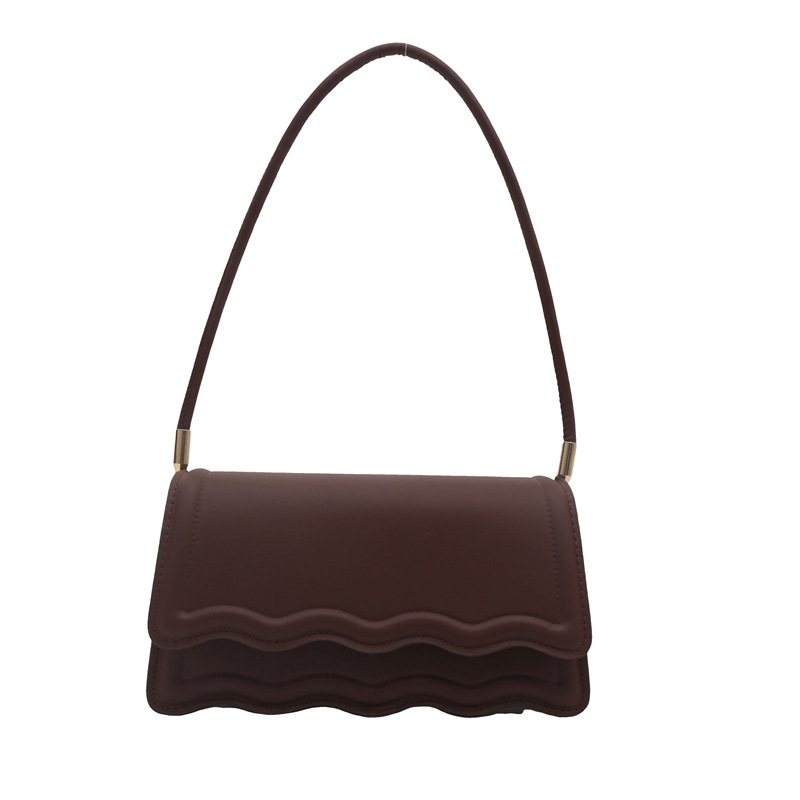 Bolso de hombro retro 2024 primavera y verano nuevo color caramelo estilo estilo estilo extranjero literatura y arte minimalista bolso bajo la axila bolso pequeño