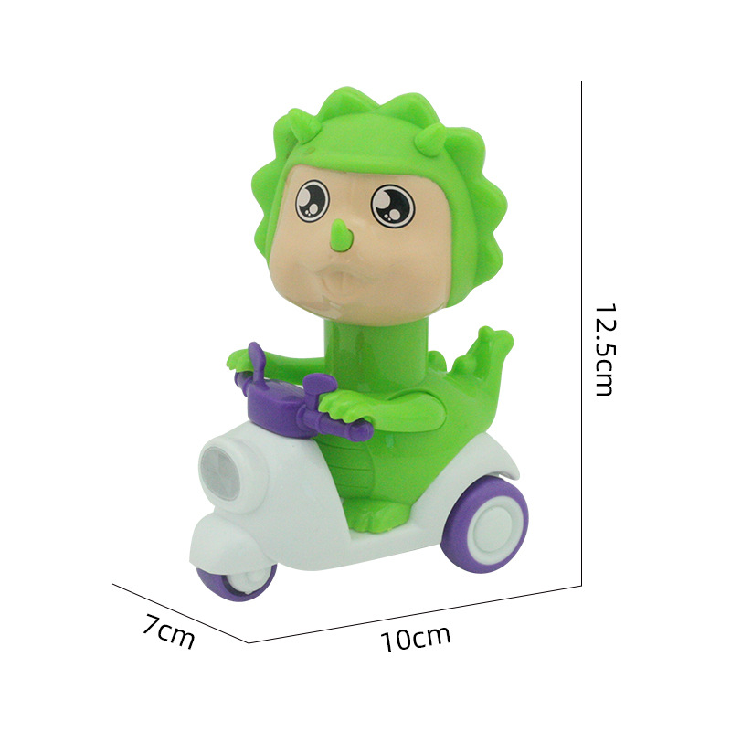 Presione el pequeño pato amarillo Tire hacia atrás coche motocicleta inercia coche de juguete para niños dibujos animados Niños y niñas lindo pato coche de juguete al por mayor