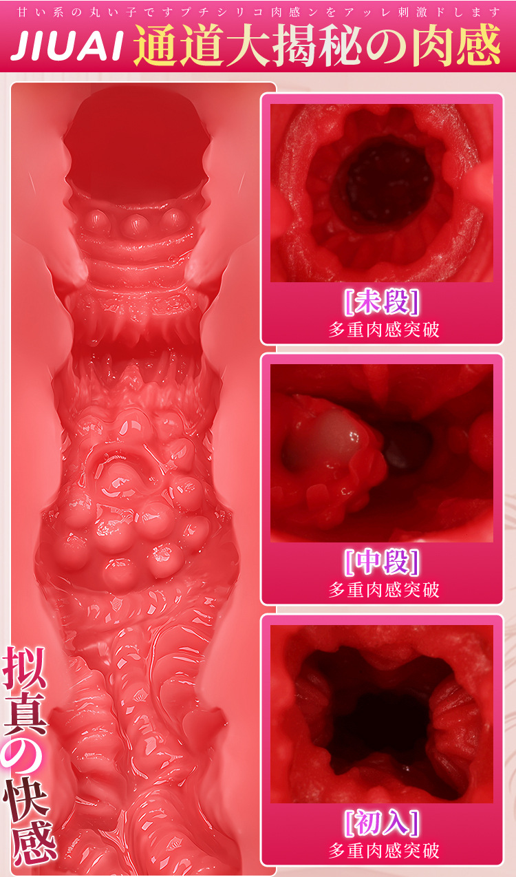 Jiuai Platinum Silicone Male Masturbator Butt Mold Manual Adult Toy — detail image 13