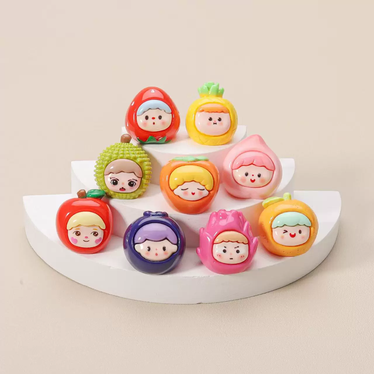 钥匙扣挂件树脂装饰卡通桌面摆摊伴手礼工艺品贴纸夜光树脂摆件