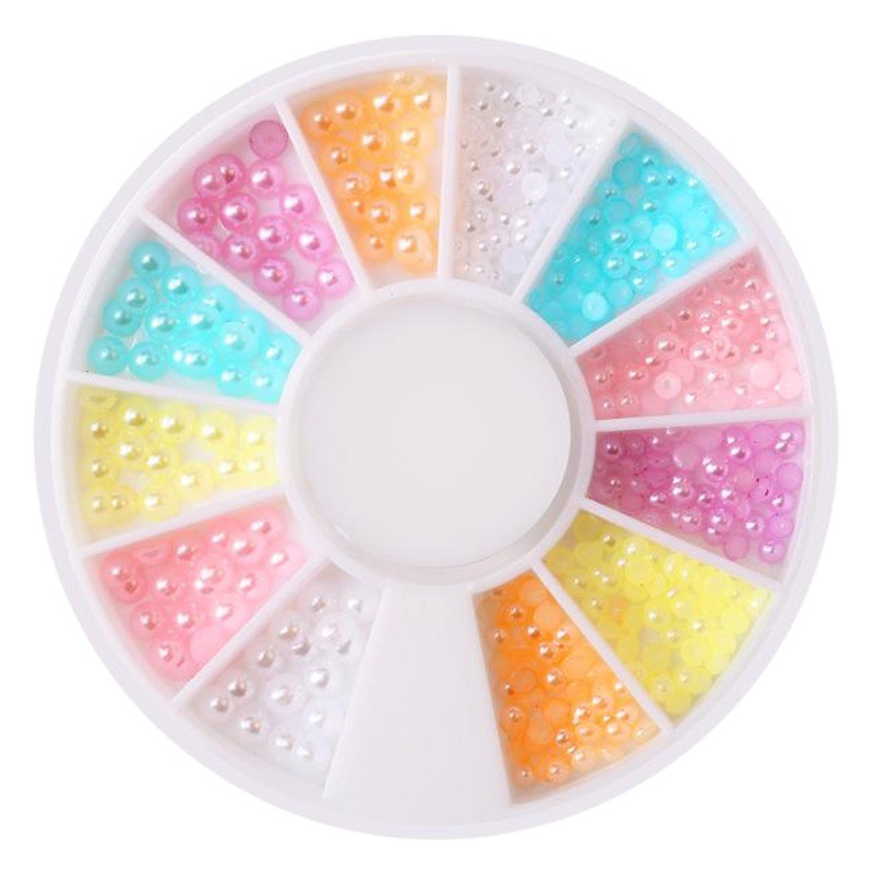 Exclusivo transfronterizo para AliExpress eBay popular joyería de uñas tocadiscos caja de joyería de perlas de Color 2mm 3mm