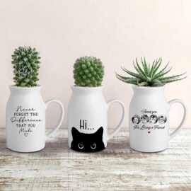 简约白色陶瓷花瓶创意客厅桌面装饰花插现代办公室桌面收纳笔筒