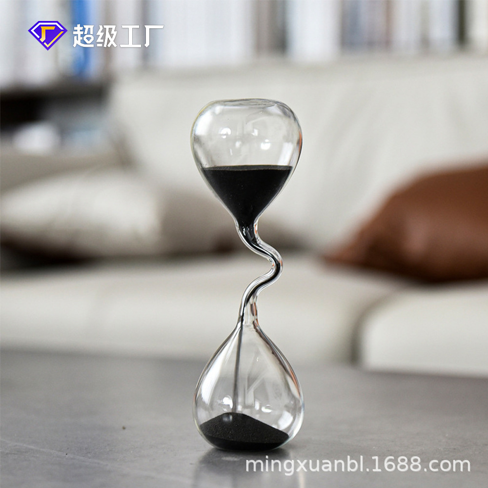 Creativo cuello fino arte reloj de arena temporizador personalizado decoración del hogar graduación temporada regalo Día San Valentín