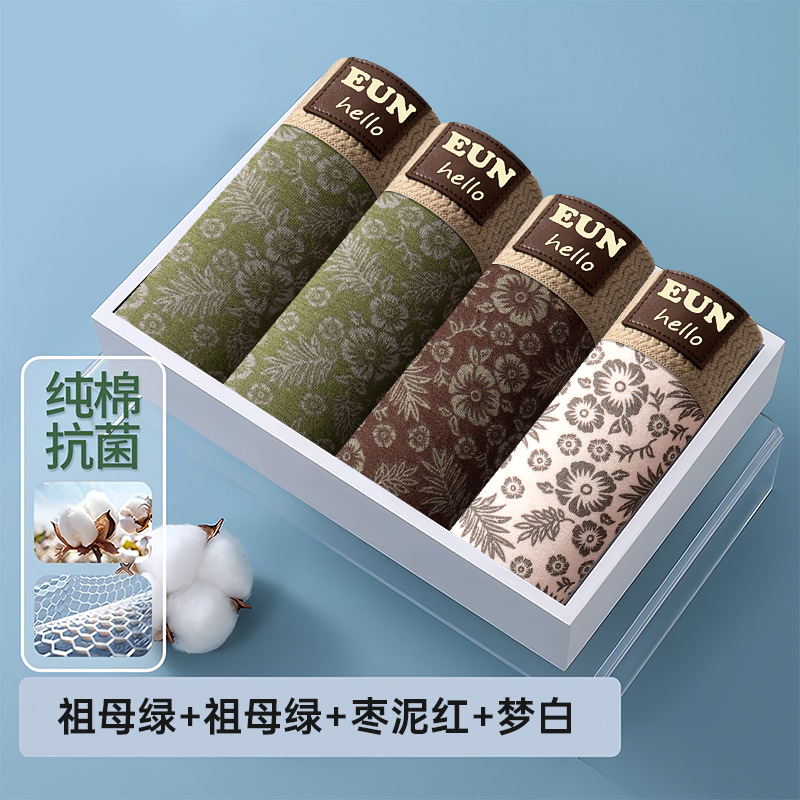 Fábrica directa de pantalones interiores de hombre algodón antibacteriano piel transpirable ángulo plano suelto impresión de tamaño grande para los niños cuadrantes