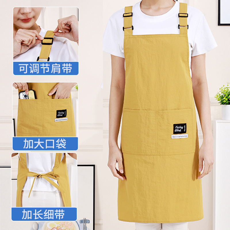 2025新型エプロン女性家庭用キッチン専用高級作業服カスタム印字ネット赤料理が腰を囲んで出勤する|undefined
