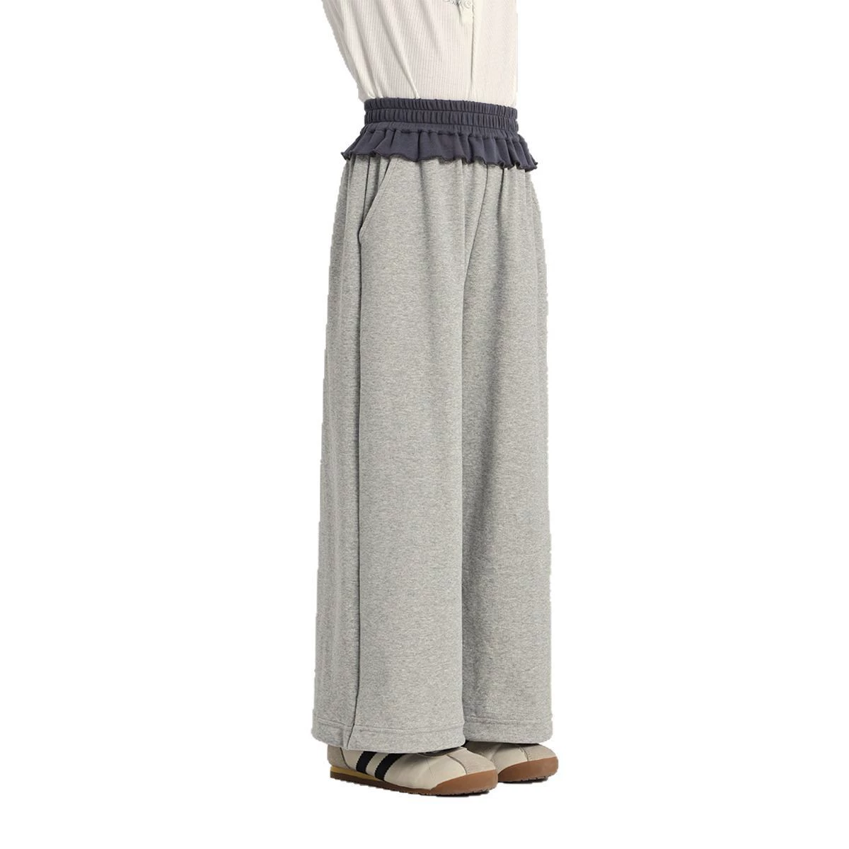 Spring knitted детские повседневные штаны, детская одежда, тренд сезона, свободный покрой