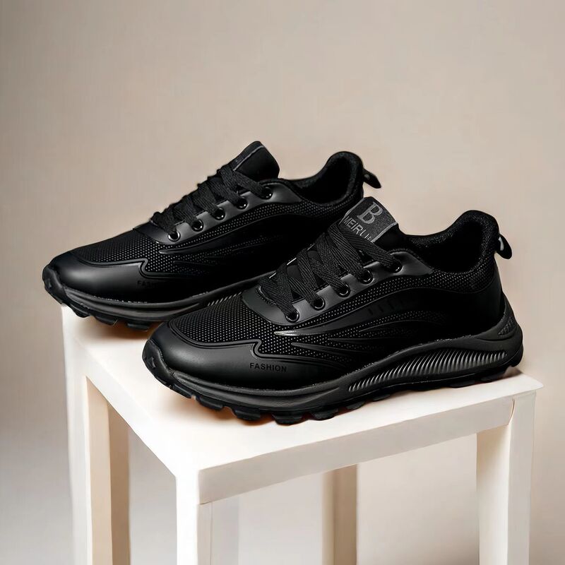 2025 new waterproof non-slip leather casual shoes men's all-match soft bottom running sneaker men's shoes breathable