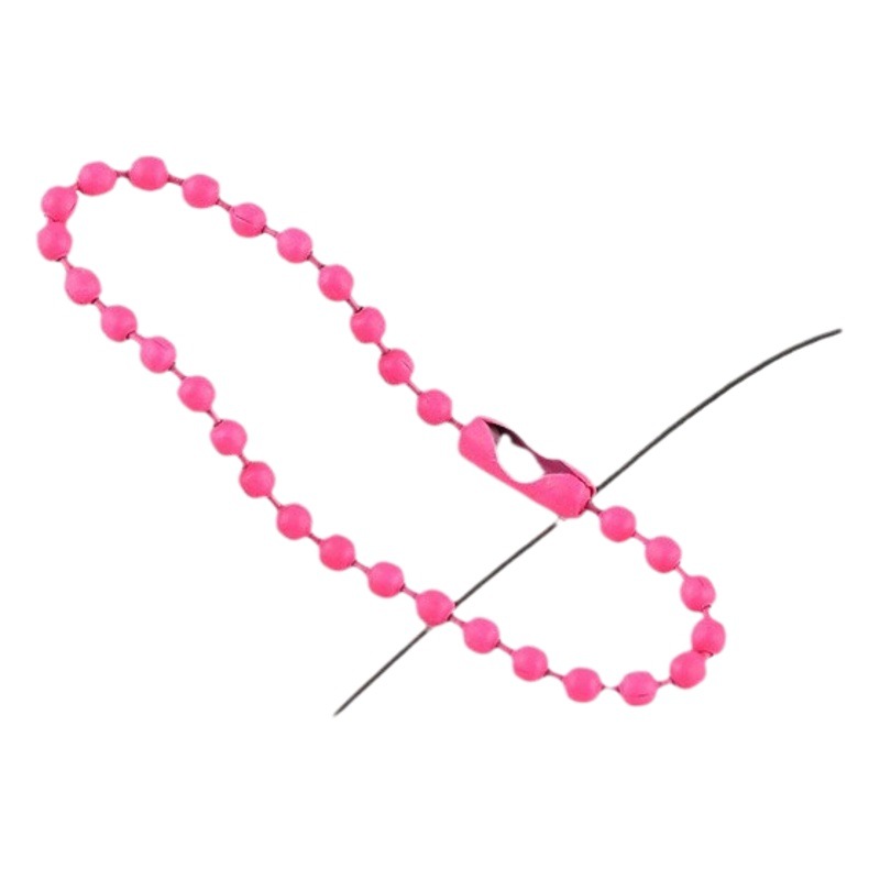 Multi-Color de la cadena de cuentas DIY accesorios de la joyería de pintura de hierro Cadena de cuentas de metal de la cadena de cuentas de pintura equipaje colgando hebilla de la etiqueta de la cadena