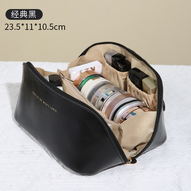 PU手提收纳化妆包便携大容量简约枕头包女士款旅行防水跨境洗漱包|undefined