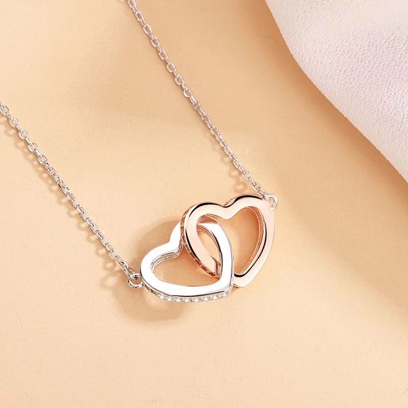 Lady Heart Shape Copper Pendant Necklace 1 Piece